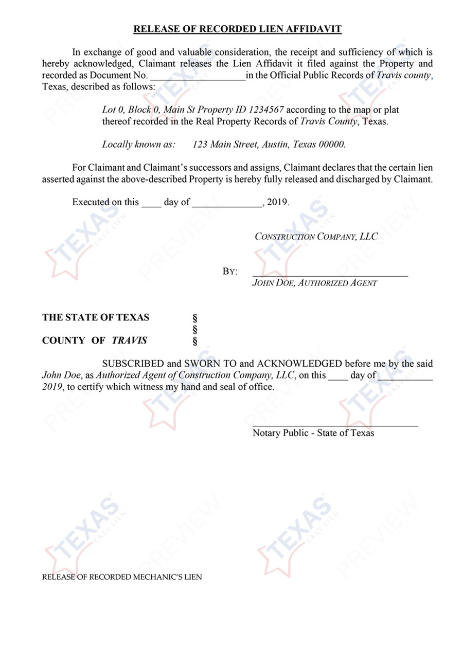 What Is A Notice Of Intent To Lien And Should You Send One Texas Easy Lien