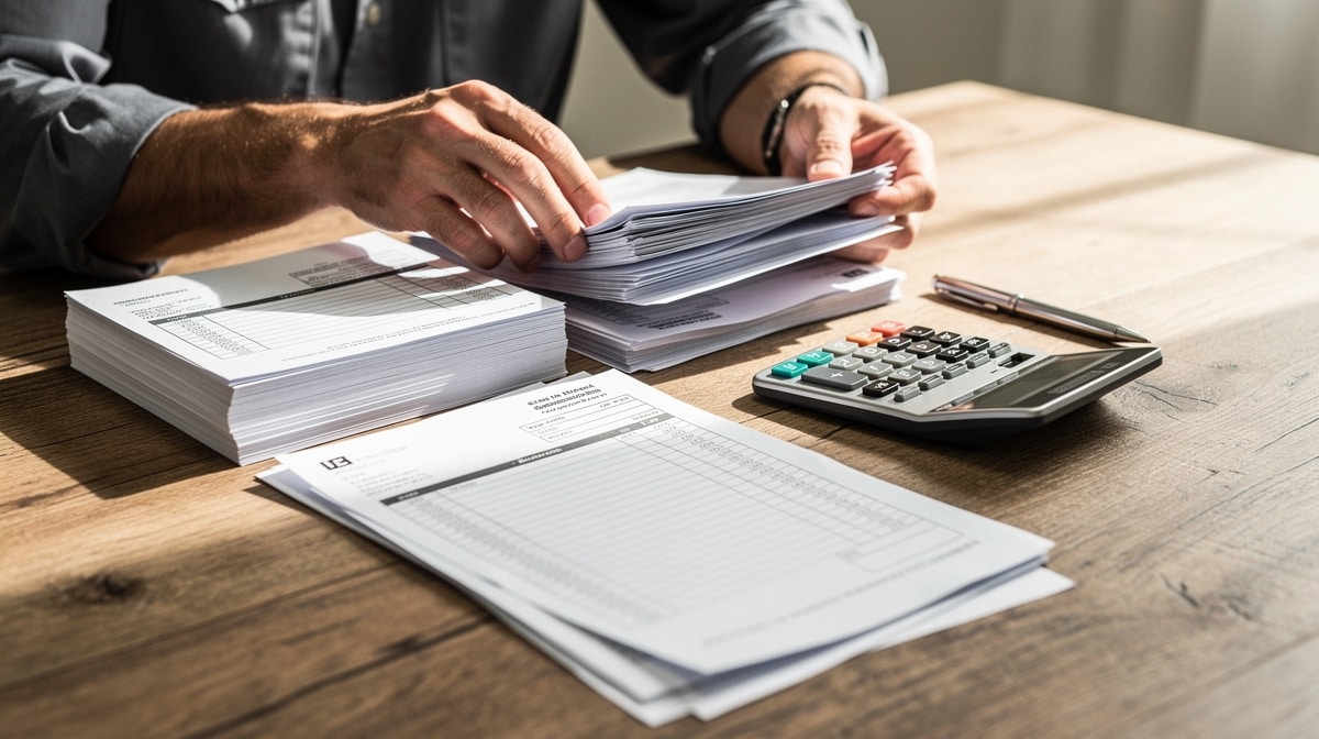 Organizing invoices and lien filing paperwork for unpaid labor in Texas