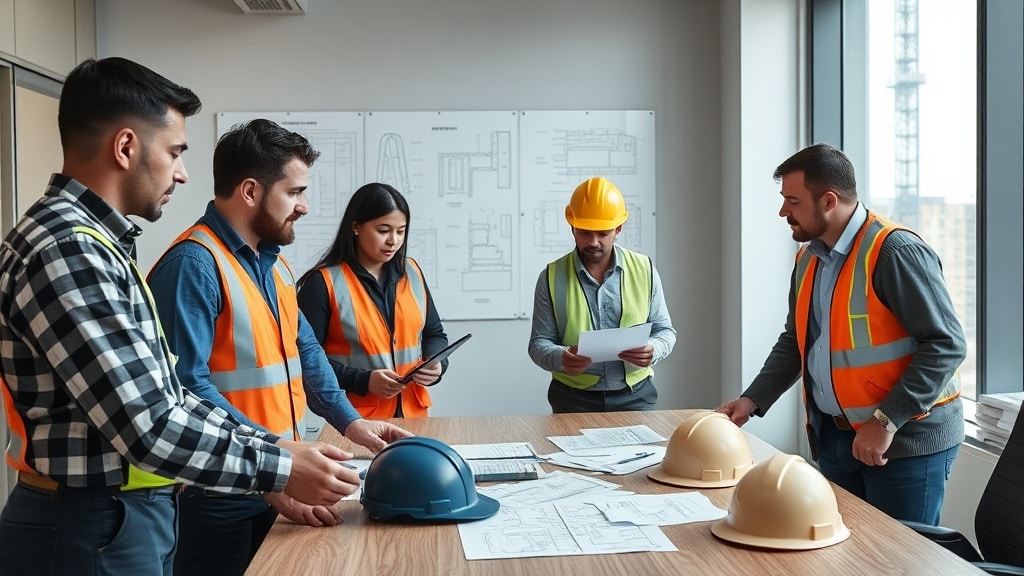 Construction team discussing pre-lien notice requirements in Texas